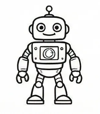 a robot with a camera on his head.webp